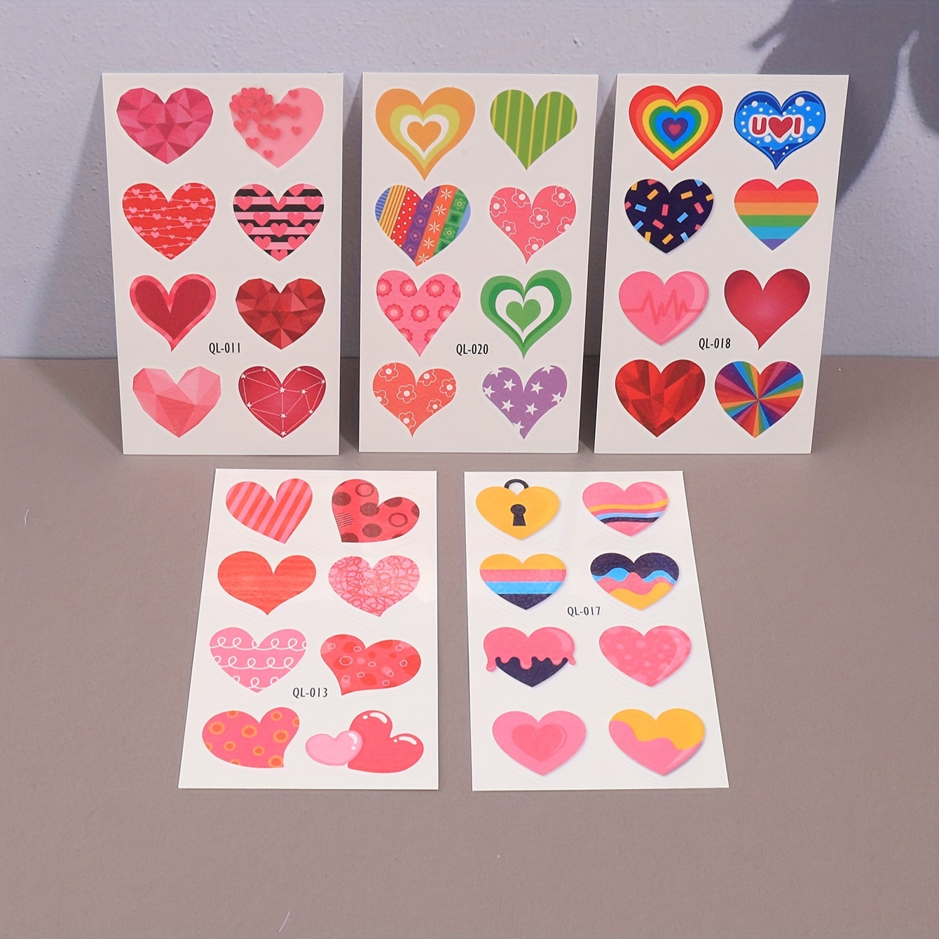 Love Heart Shaped Sticker Seal Labels Cute Stationery - Temu