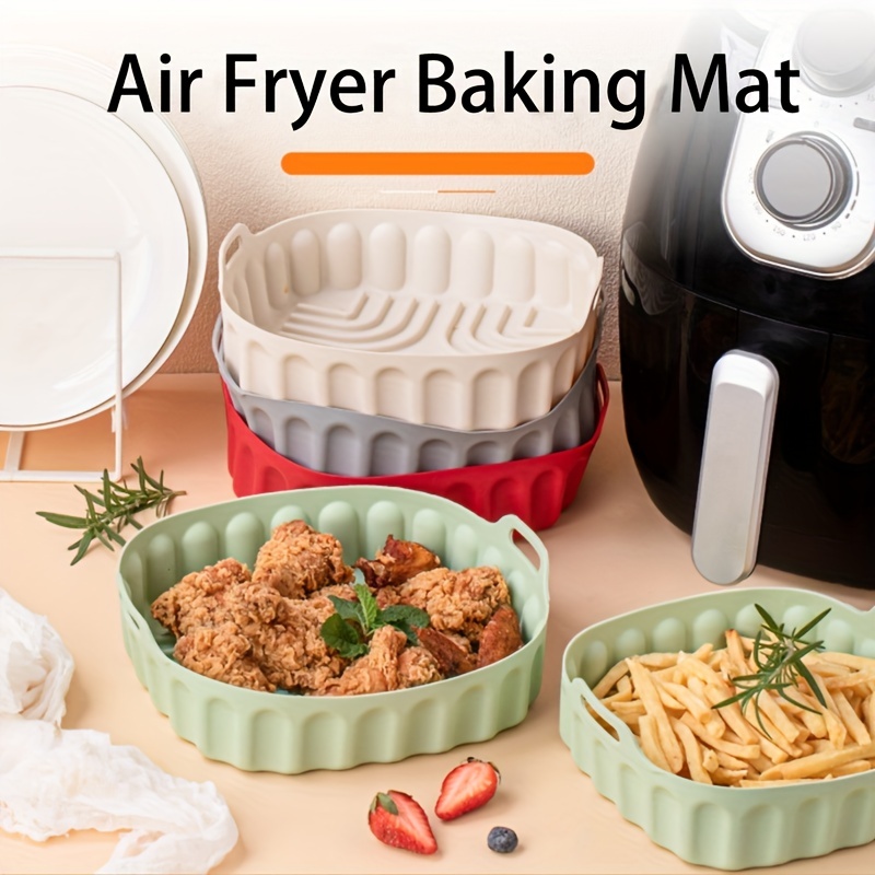 Air Fryer Silicone Basket Silicone Mold Air Fryer Oven Baking Pan Pizza  Fried Chicken Basket Silicone Mold Air Fryer - Appliances - Temu