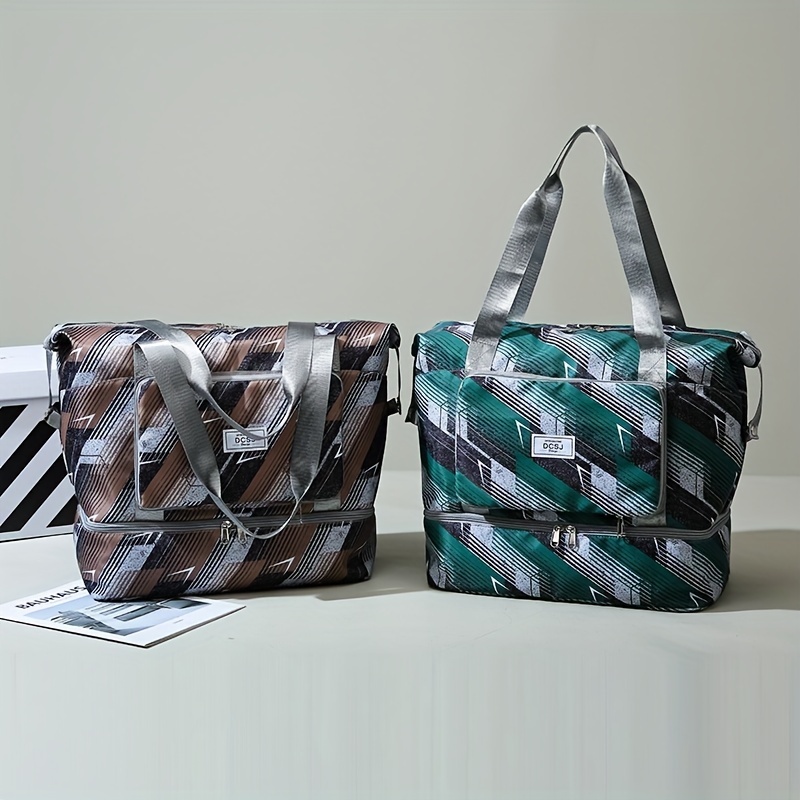 Large Capacity Travel Luggage Bag Niche Pattern Zipper Storage
