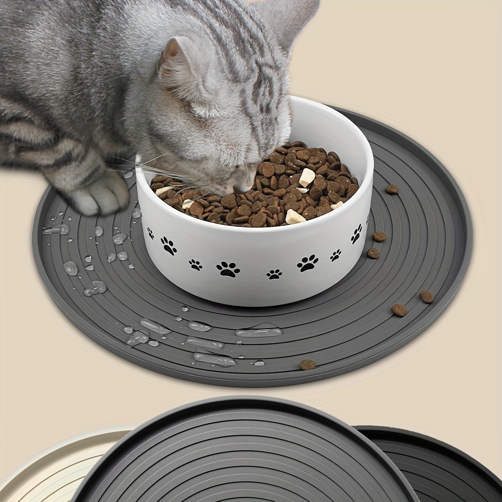 Cat Head Shaped Pet Food Mat, Silicone Waterproof Non-slip Cat Feeding Mat  Cat Bowl Mat With Raised Edge, Pet Placemat - Temu