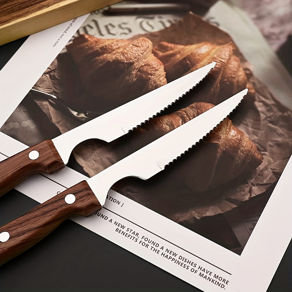 Steak Knife Set, Serrated Knife, Stainless Steel Sharp Knives Set, Dinner  Knifes Set Of 8, Dishwasher Safe Sturdy And Easy To Clean