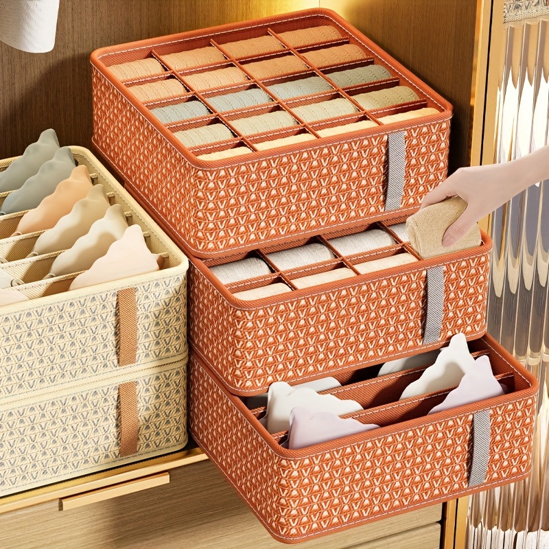 Underwear Drawer Storage Box Foldable Storage Drawer Basket - Temu