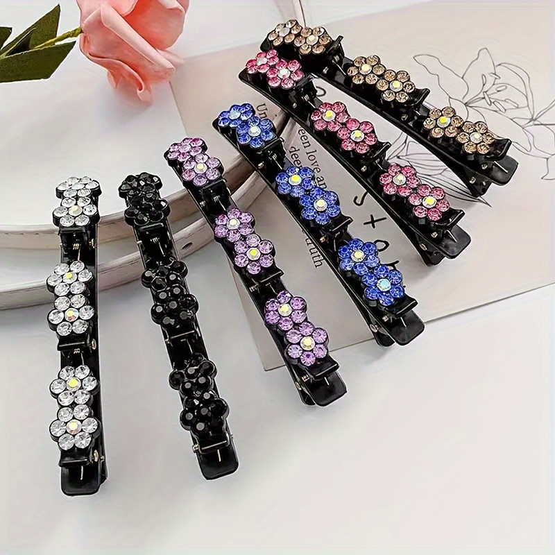 Temu 6pcs Handmade Colorful Natural Stone Pendant Hair Clips, Bobby Pins, Hairpins for Braids, Crystal Jewelry Dreadlock, Christmas Gifts, Accessories