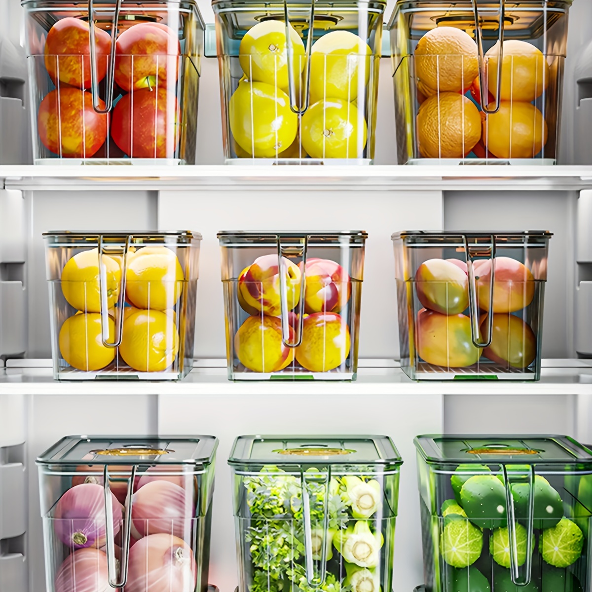 1 Caja Almacenamiento Refrigerador Organizador Refrigerador - Temu