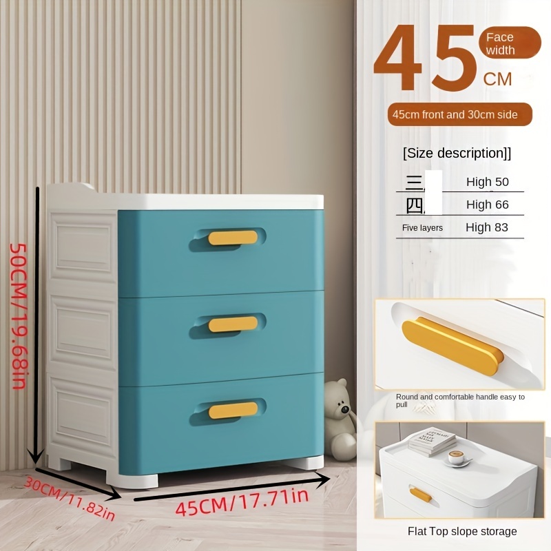 5 Drawers Wide Storage Cabinet Drawer Type Bedroom Narrow Bedside Cabinet  Multi-layer Storage Small Cabinet Chest of Drawers