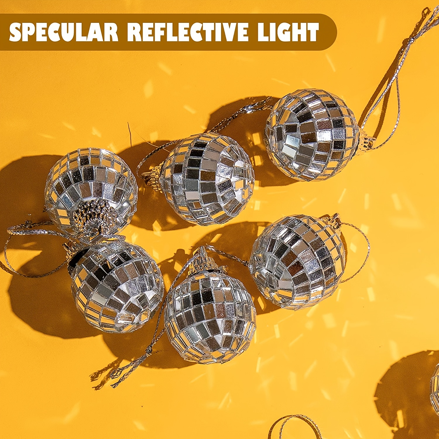 8 Inch Mirror Disco Ball Great for Stage Lighting Effect or as a Room  decor. (Gold) 