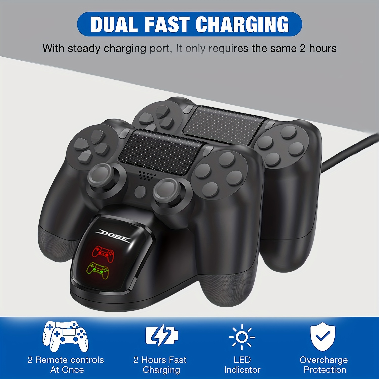  Megadream Controller Charger for PS4/PS4 Pro/PS4 Slim DualShock  4 Controller Charging Station : Video Games