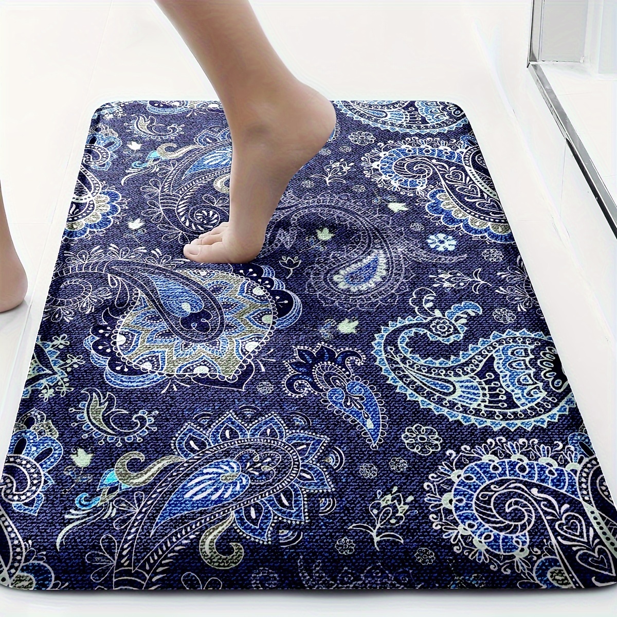 Pack of 2 Anti-Skid Printed Bath Mat