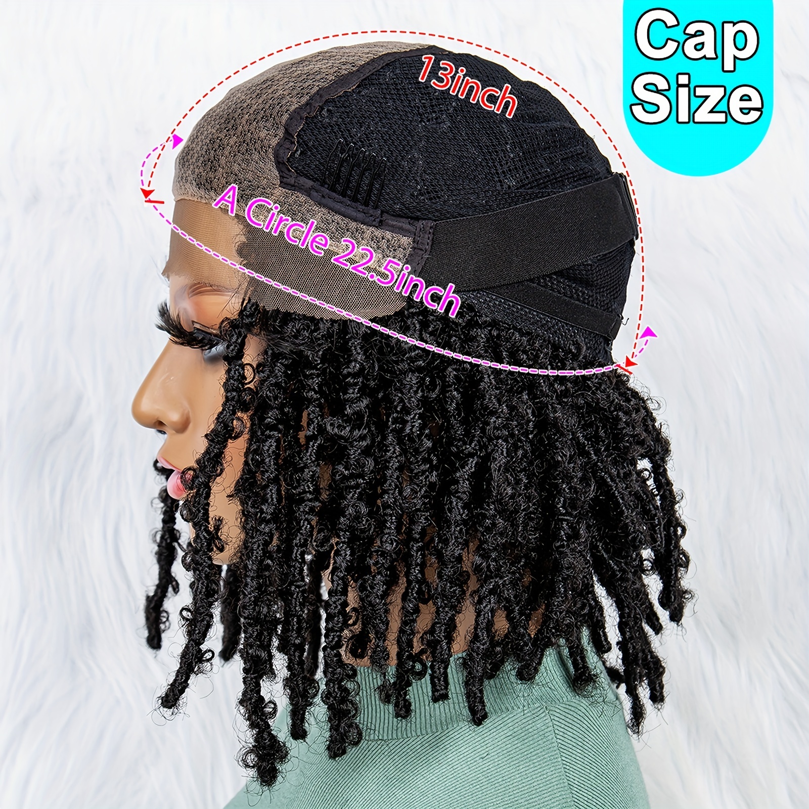 Full Double Lace Wig Knotless Locs Braided Wigs Synthetic Temu