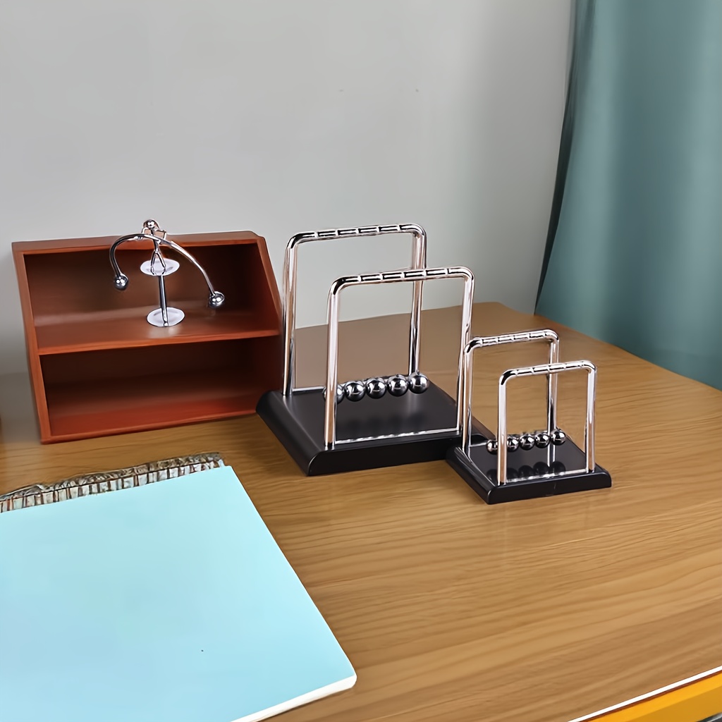 Newton Office Pendulum, Newton's Cradle Balance Bolas de acero Ciencia  Física Péndulo Adornos Escritorio Inteligente de Juguete