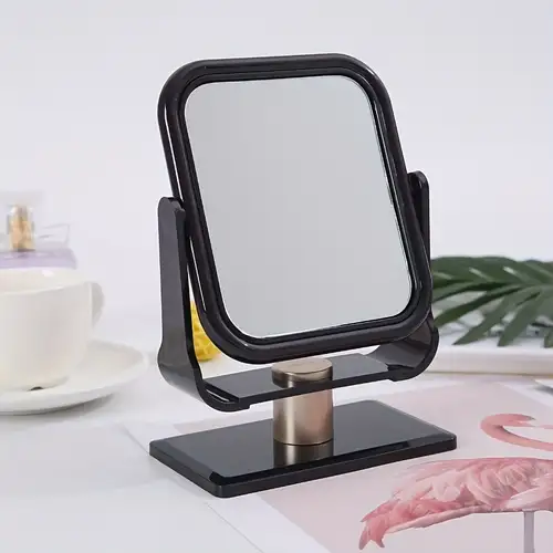 1pc Desktop Makeup Mirror Mit Halterung, Rund Drehbarer Makeup