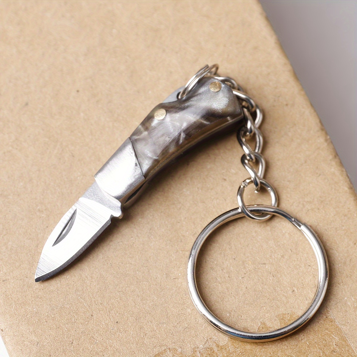 Compact And Portable Keychain Knife: Stainless Steel Multi - Temu