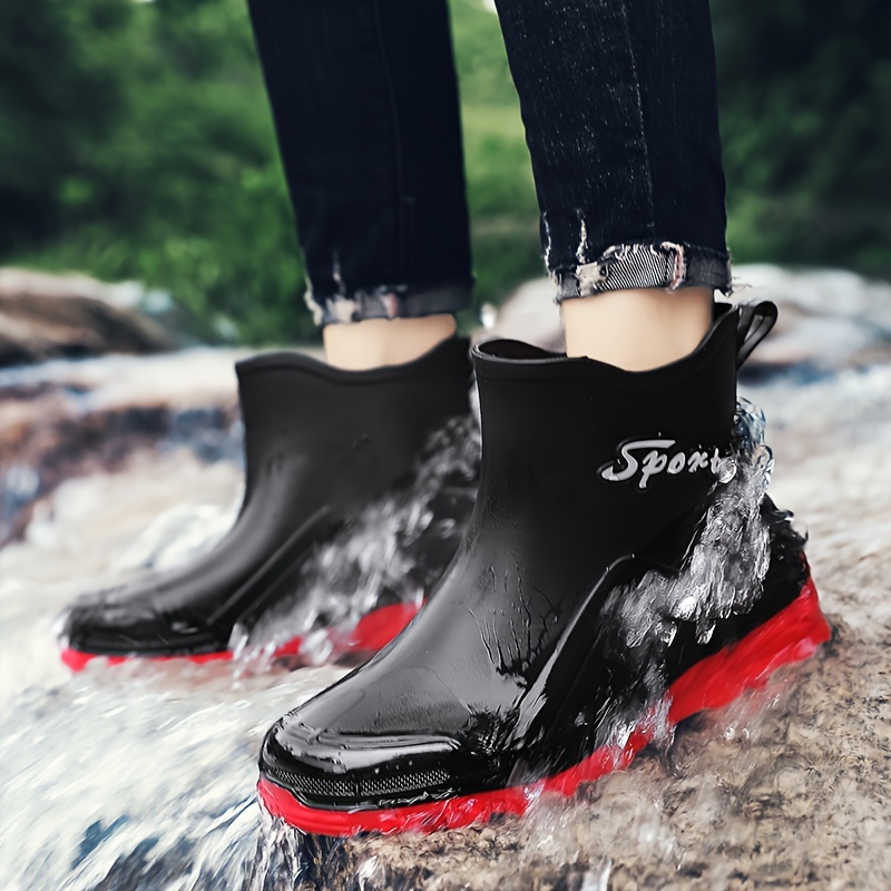 Mens Ankle Rain Boots Non Slip Wear Resistant Waterproof Rain Shoes For  Outdoor Working Fishing - Men's Shoes - Temu