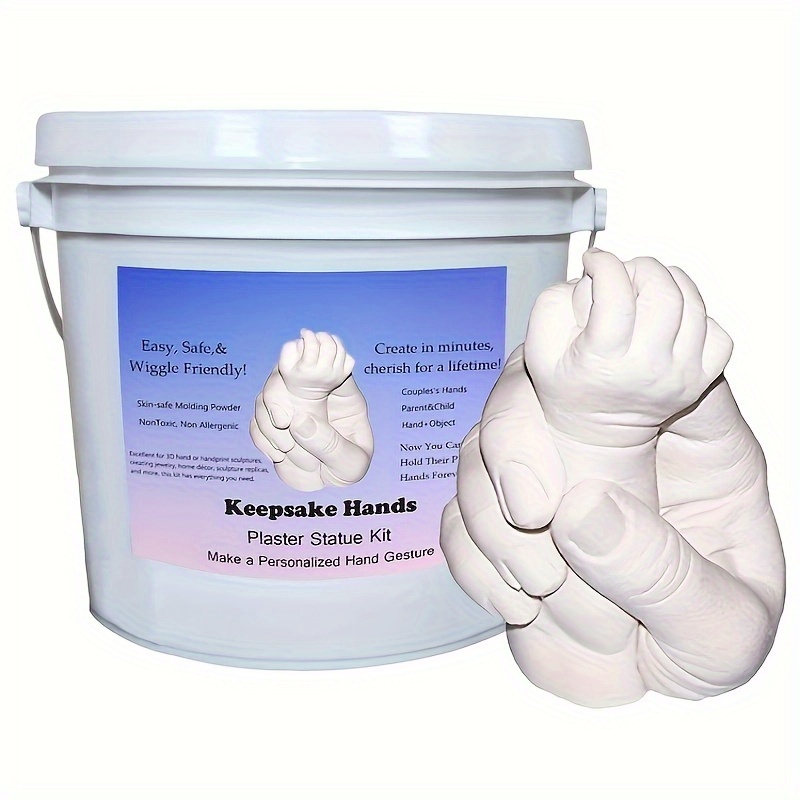 DIY Family Hand Casting Kit Gift Create a 3D Keepsake Holding Hands Plaster  Cast Contains All You Need Alginate, Plaster, Metallic Wax Paint 
