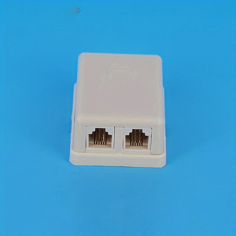 2pcs 6P4C RJ11 Dual Female to Male Telephone Cable Splitter