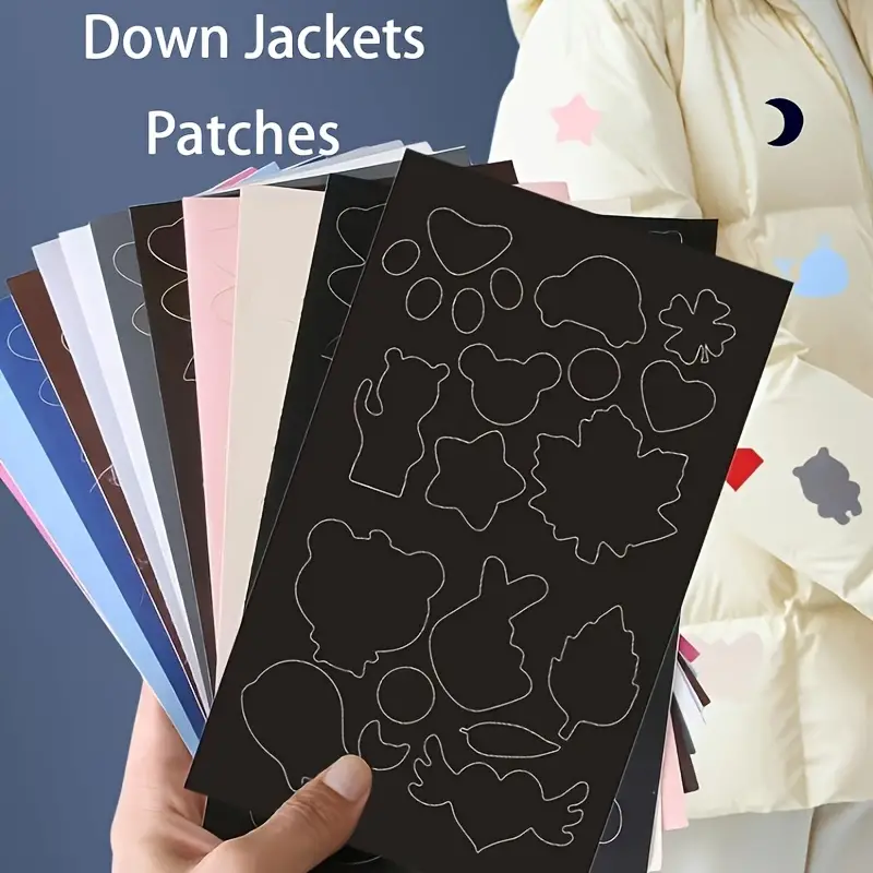 Down Jacket Ripped Decoration Diy Simple Patches Decorative - Temu
