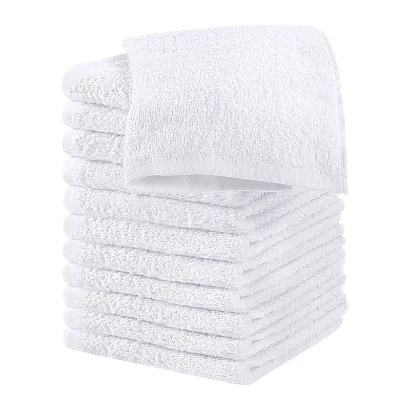 Utopia Towels 12 Pack Cotton Washcloths Set - 100% Ring Spun Cotton, Premium Quality Flannel Face Cloths, Highly Absorbent and Soft Feel Fingertip