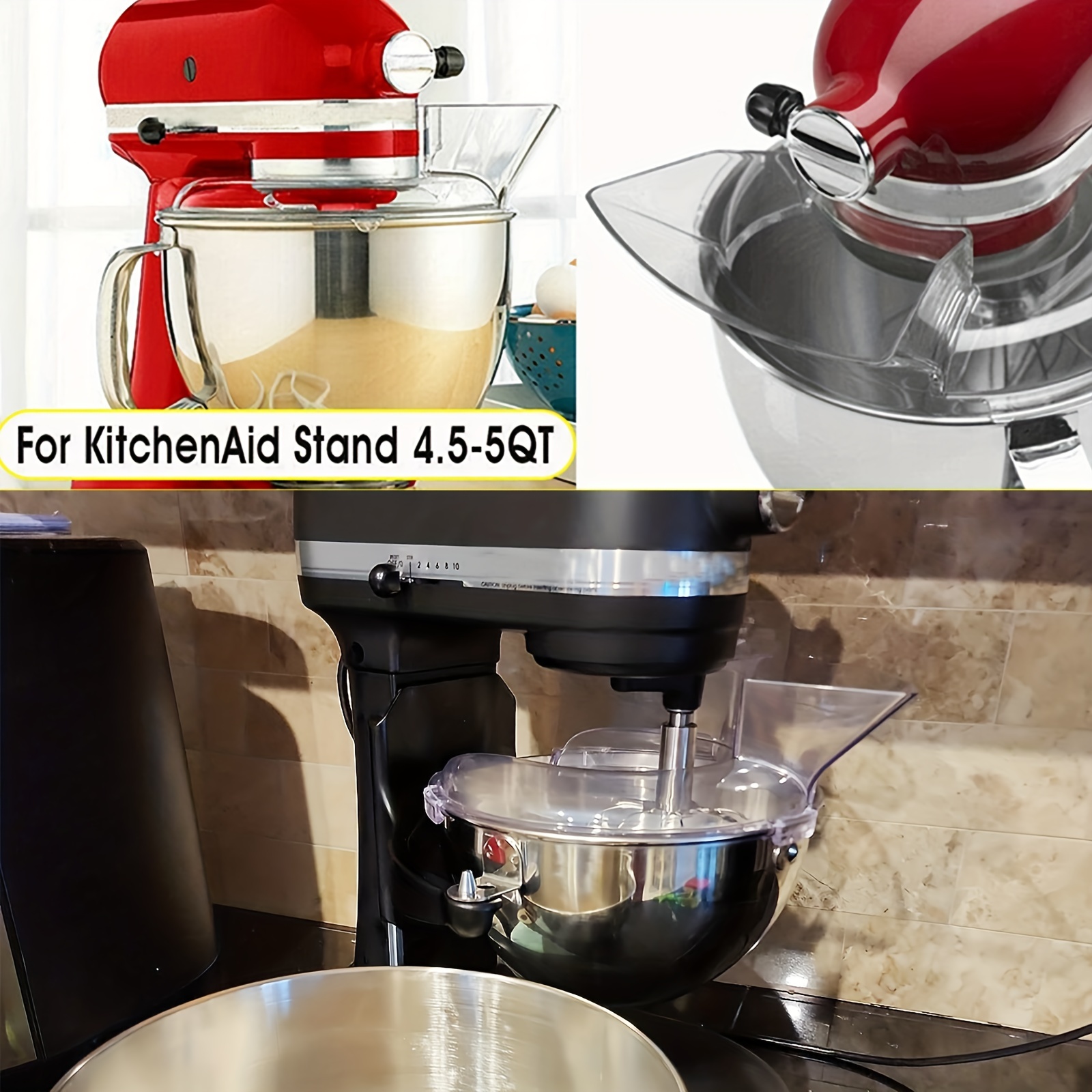 Pouring Shield For Kitchenaid 4.5 -5qt Tilt-head Stand Mixers