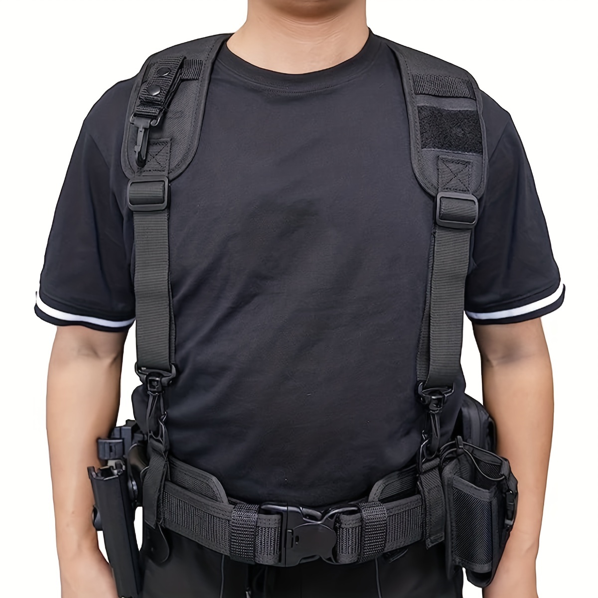 Tactical Suspenders Police Suspenders for Duty Belt with Durable Suspender  Loop