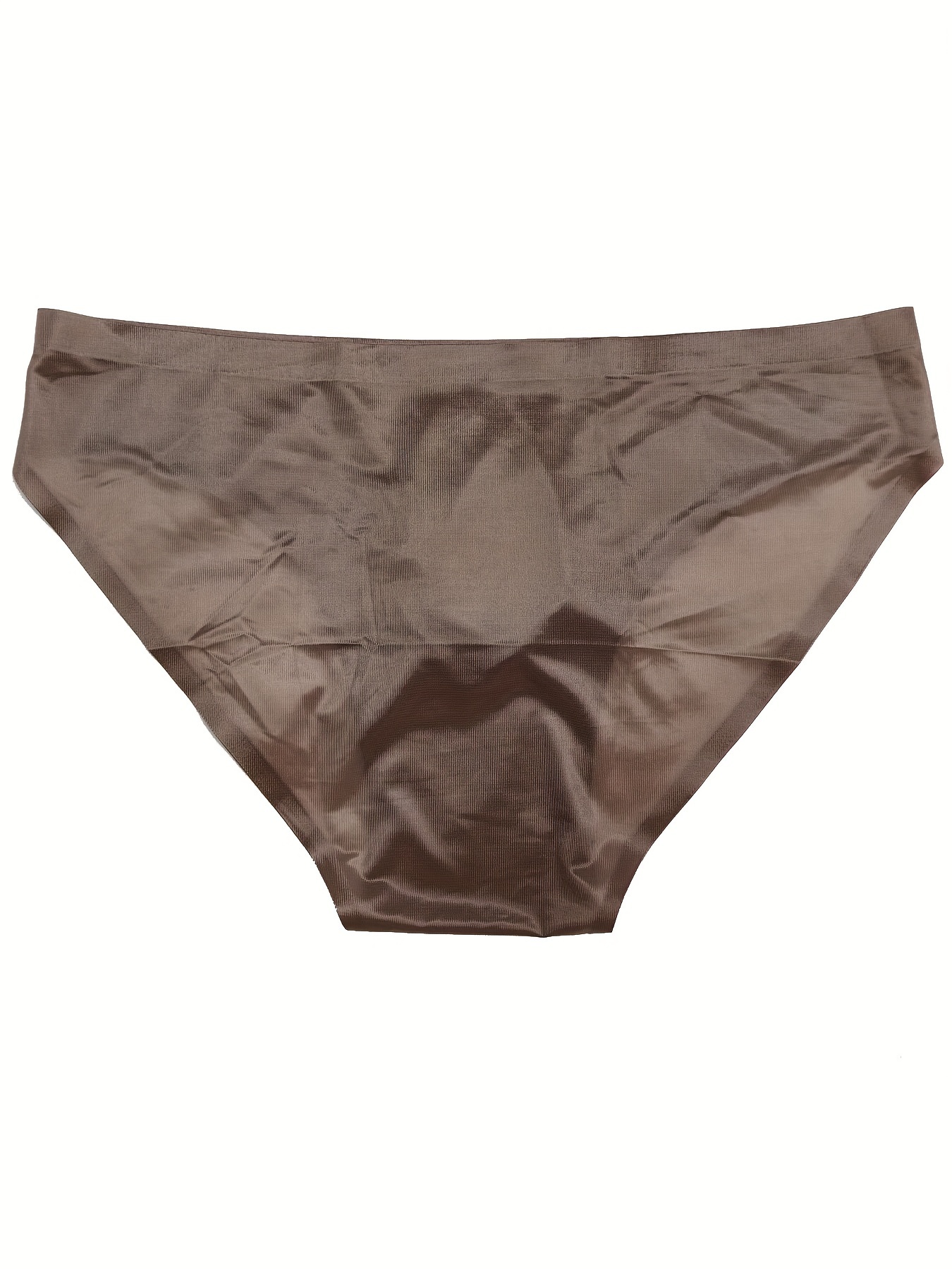 Women Ice Silk Panties Ultra-Thin Quick Dry Briefs One Piece Seamless  Underwear Stretch Mid Waist Panties Briefs