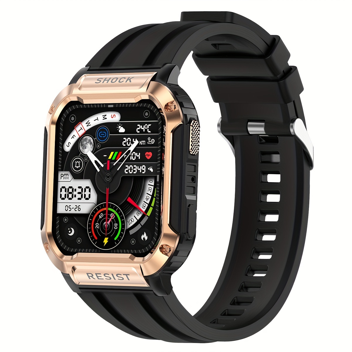 Pulsera Actividad Pantalla AMOLED de 1.1 Reloj Inteligente Mujer Hombre  Smart Band Sueño, SpO2, Monitor de Frecuencia Cardíaca smartwatch  Compatible con Android e iOS (C80 Negro) : : Deportes y aire libre