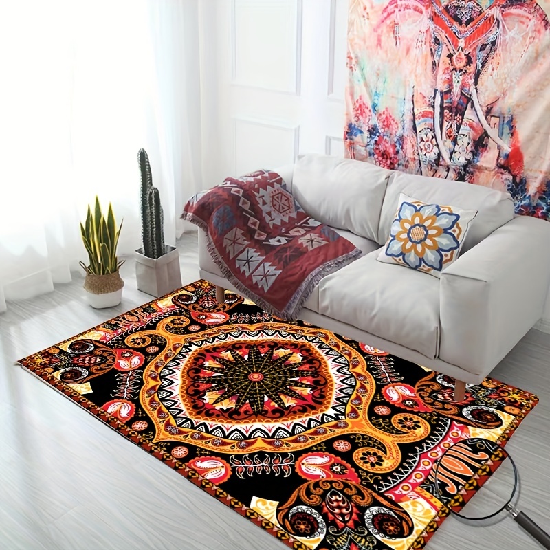 Vintage Boho Area Rugs Ethnic Style Tribal Sofa Living Room - Temu