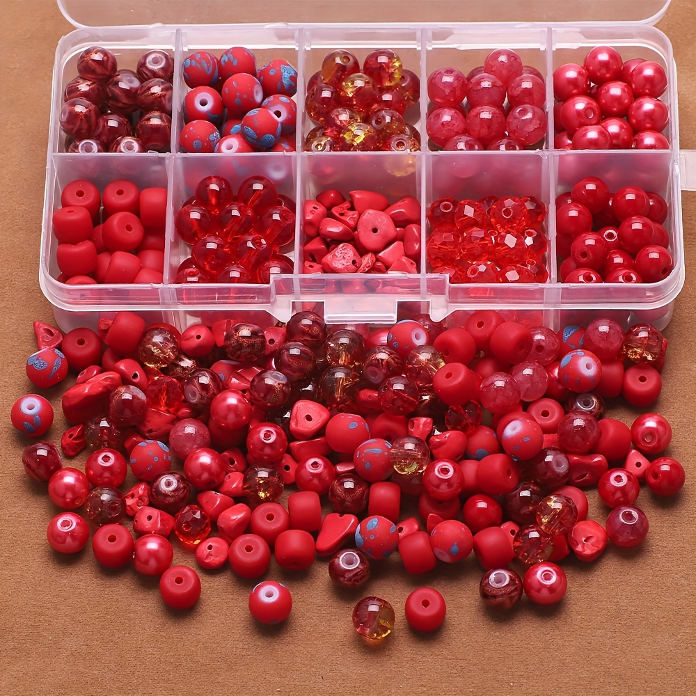 200pcs 8mm 10 Grilles Boîte De Perles Explosives En Verre - Temu France