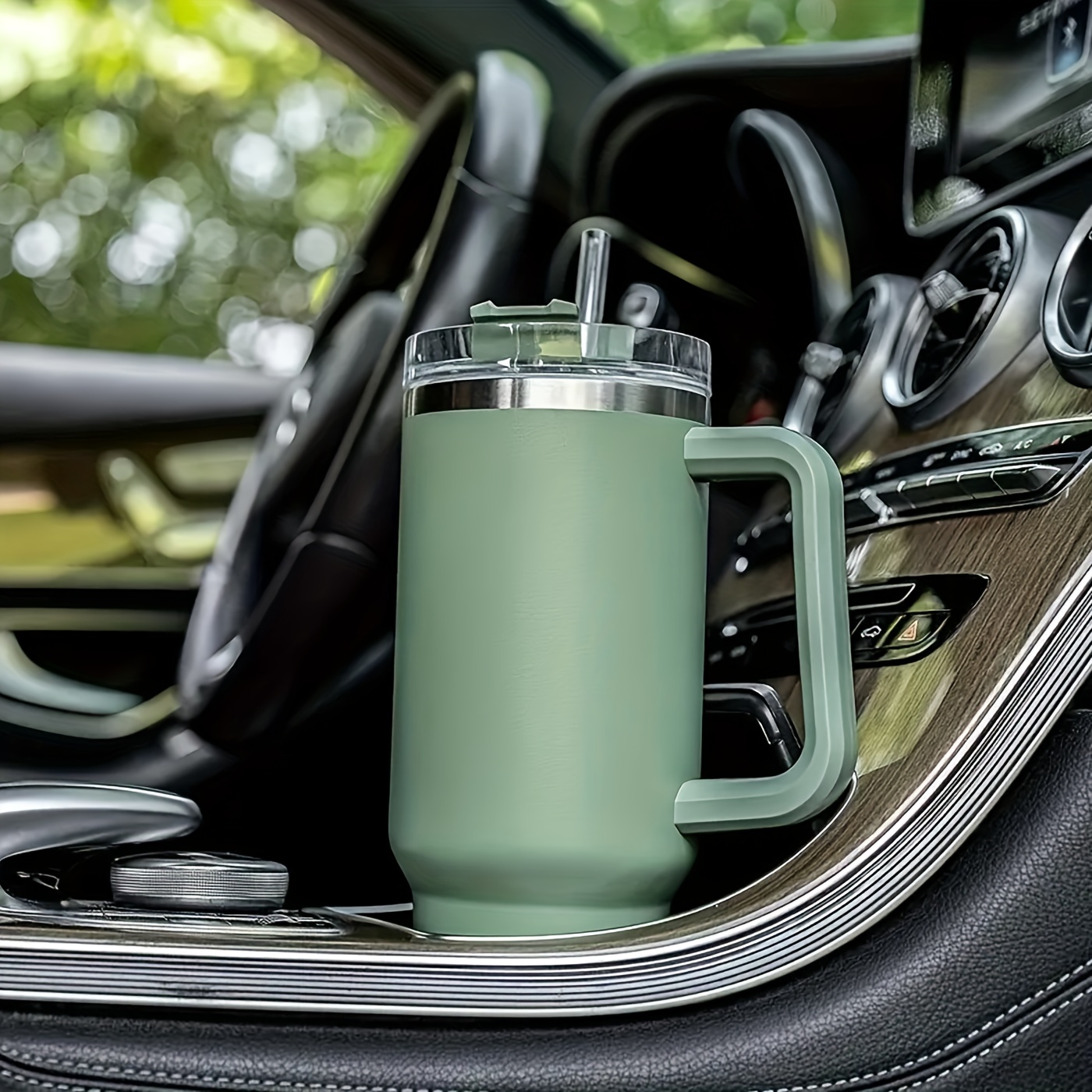 Tesla Model 3 Y Water Cup Stainless Steel Straw Cup Car Thermos