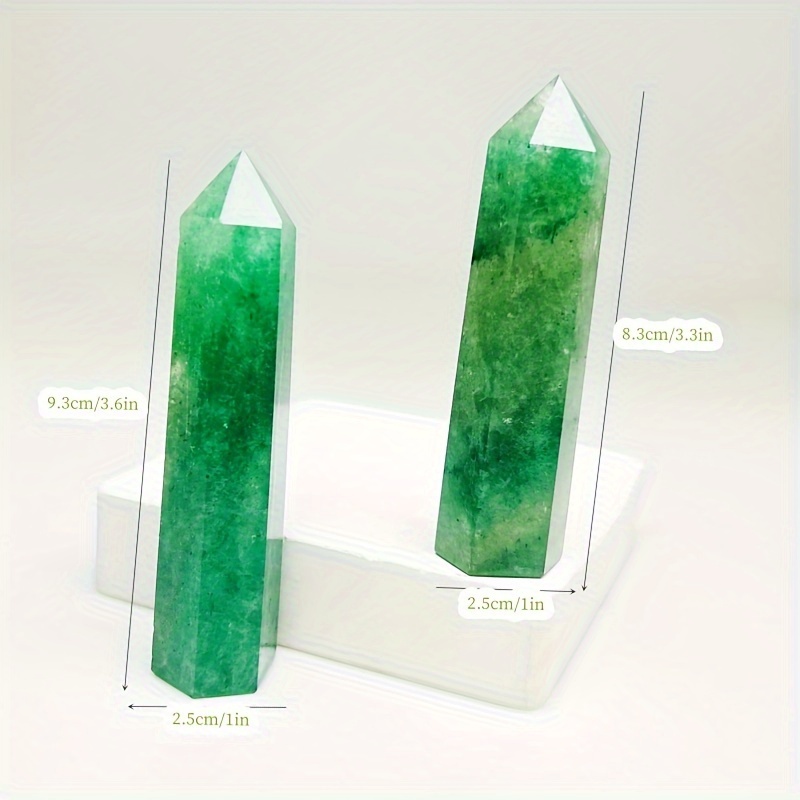 Green Strawberry Crystal Tower Hexagonal - Cosmic Serenity Shop