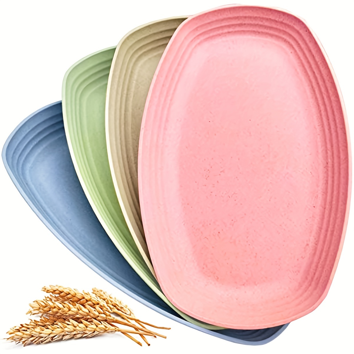 Wheat Straw Plates deep Dinner Plates unbreakable Dinner - Temu