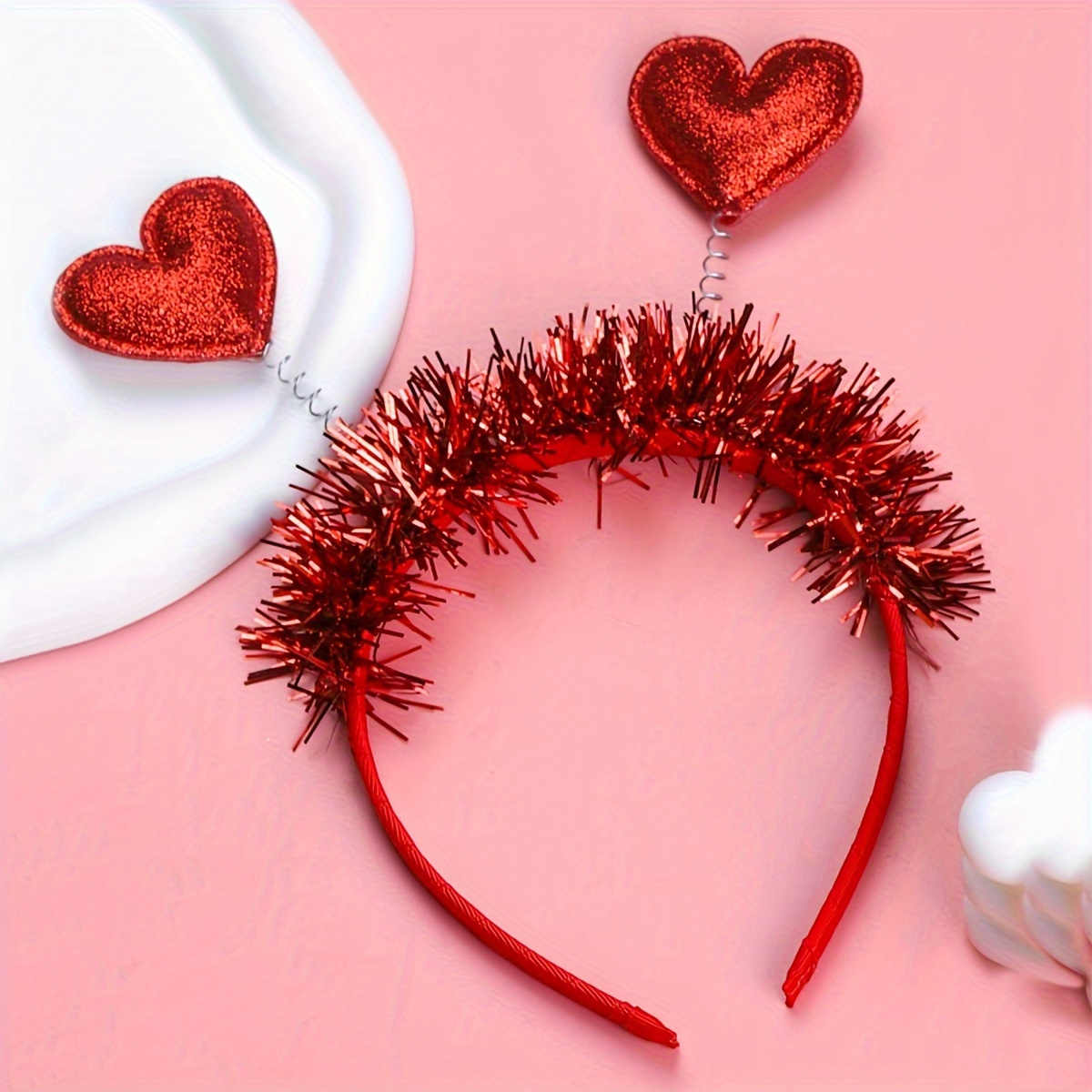 Valentines Day Ready Adorable Pet Red Heart Embroidered Mesh Tutu