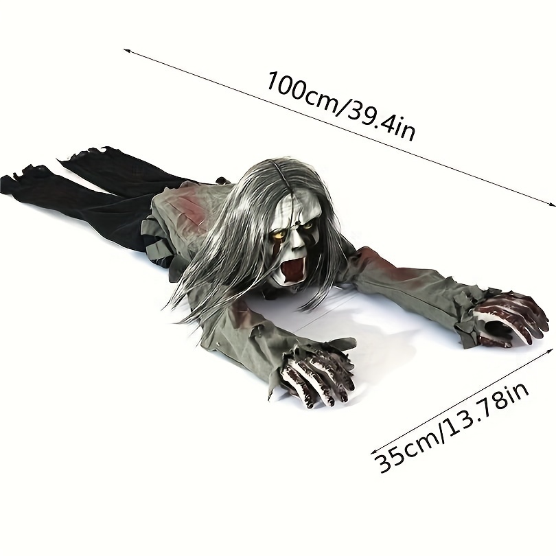 1pc halloween decorations crawling ghost sound control with hair electric crawling ghost bar haunted house props horror decoration home decorations horror decorations aesthetic stuff cool gadgets unusual items details 3