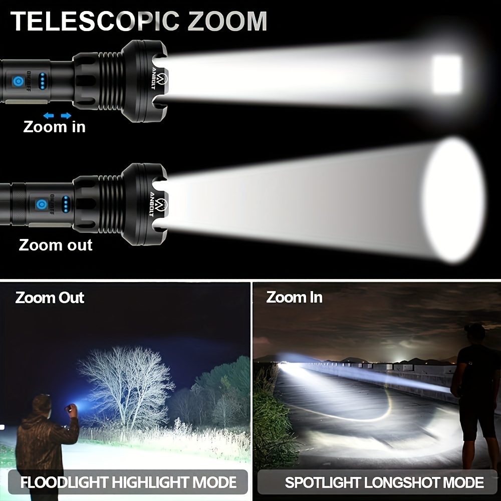 Torchlight Ultra Bright That Can Charge Your Phone Led Flashlight 16 Core High  Power Zoom Touch Light For Outdoor Camping Hiking Temu Malaysia