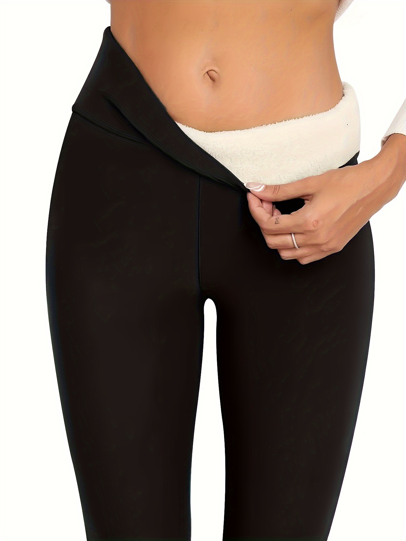 Gym Leggings for Women Thermal Velvet Pants Tummy Control Plush