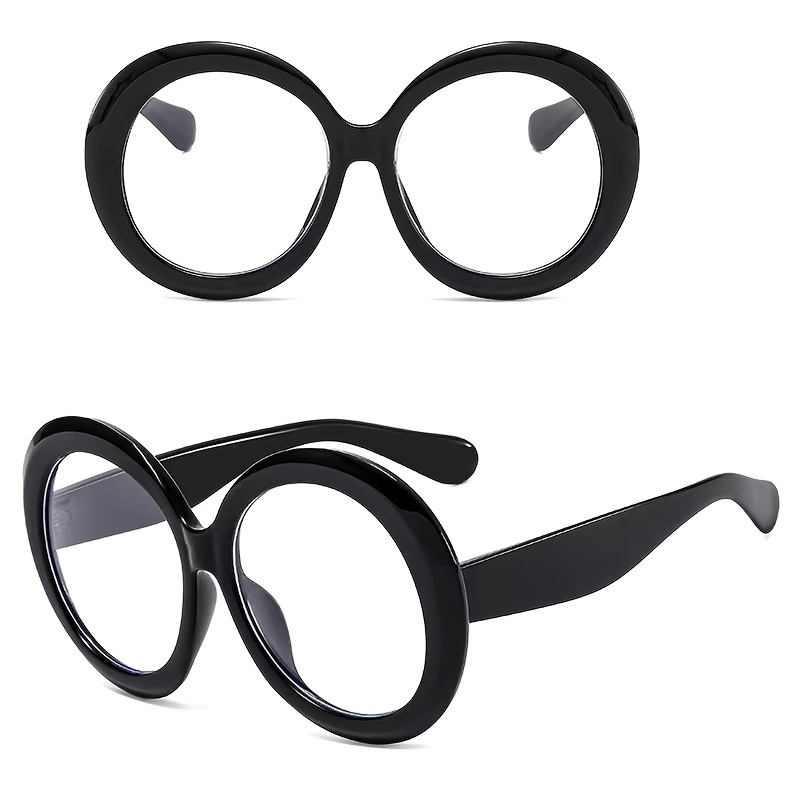 Oversize Oval Sunglasses Thick Frame UV Protection