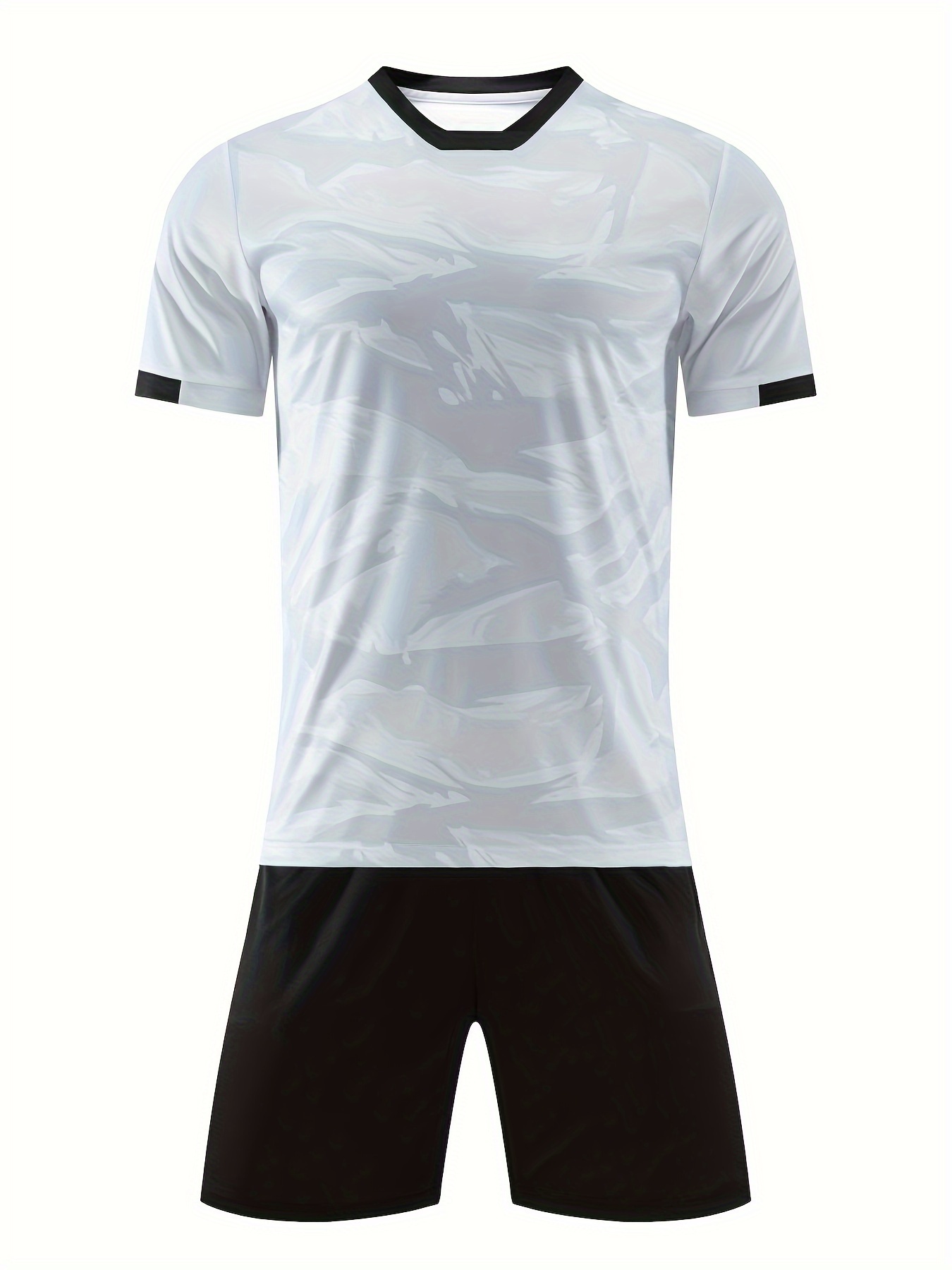 Terno esportivo masculino, camisa esportiva listrada preta masculina de  mangas curtas e shorts de cintura elásticos levemente elásticos e  respiráveis ​​para badminton de futebol - Temu Portugal