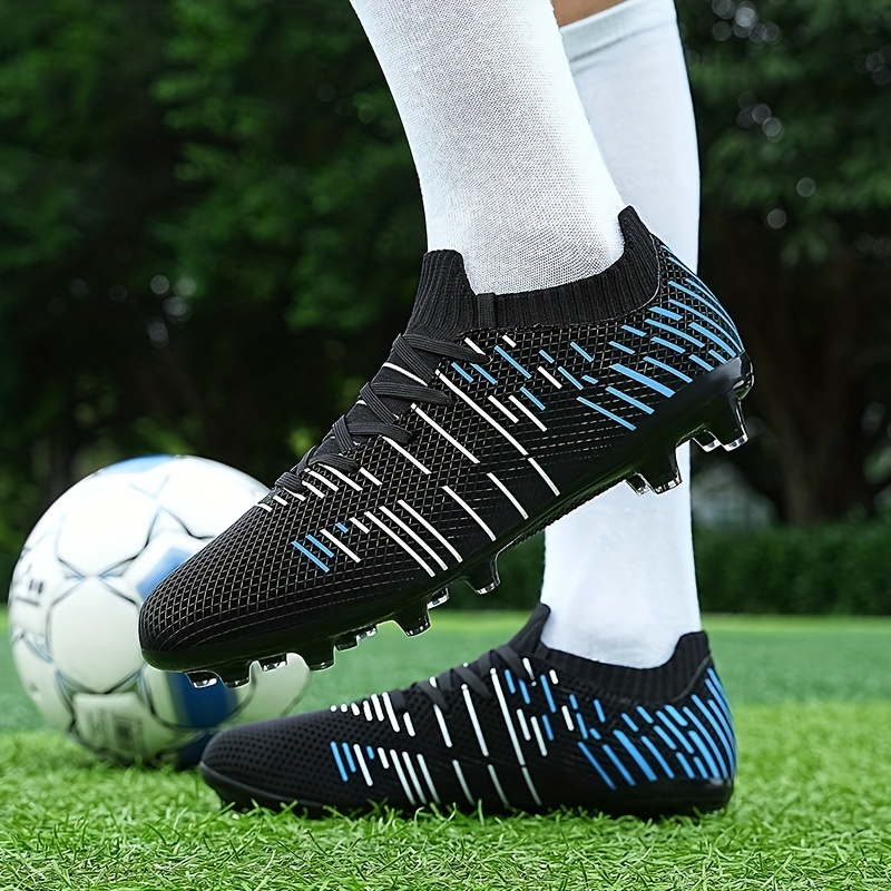 Botines de fútbol para hombre, zapatos de fútbol de caña alta,  antideslizantes, para interiores y exteriores, césped firme, botas de  combate atléticas