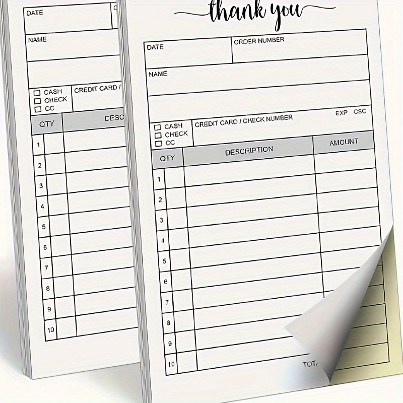 Thank You For The Carbon Free Automatic Copy Of The Receipt Book, Sales ...