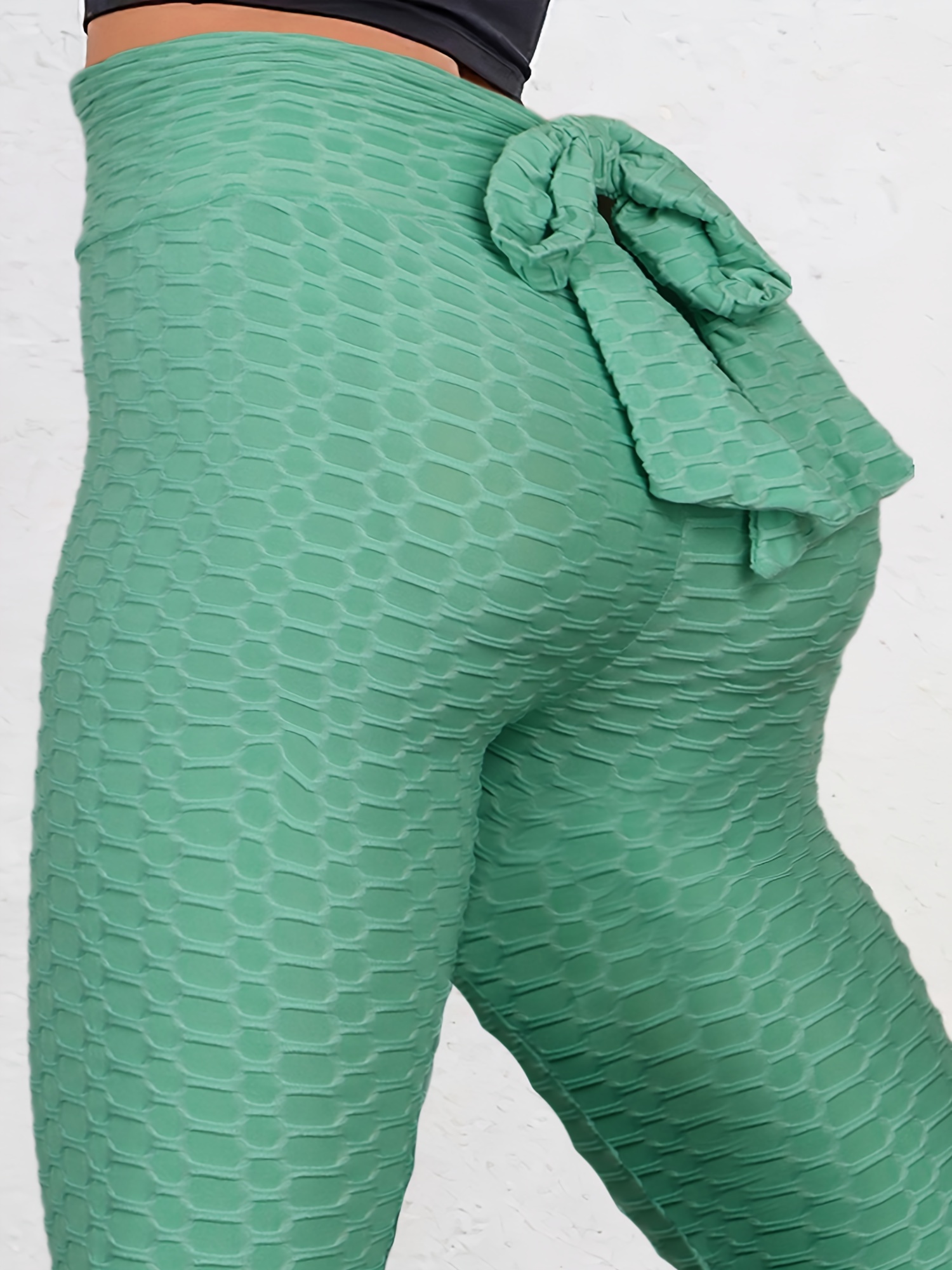 Women Honeycomb Anti Cellulite Leggings High Waist Yoga Pants