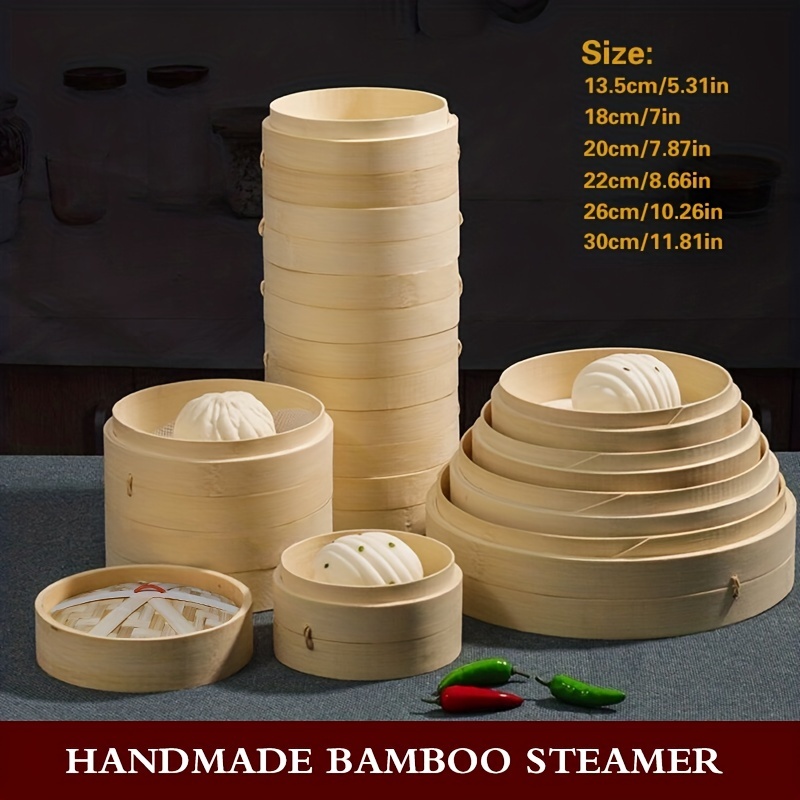 Bamboo Steamer Basket Food Steamer Pot Natural Veggie - Temu