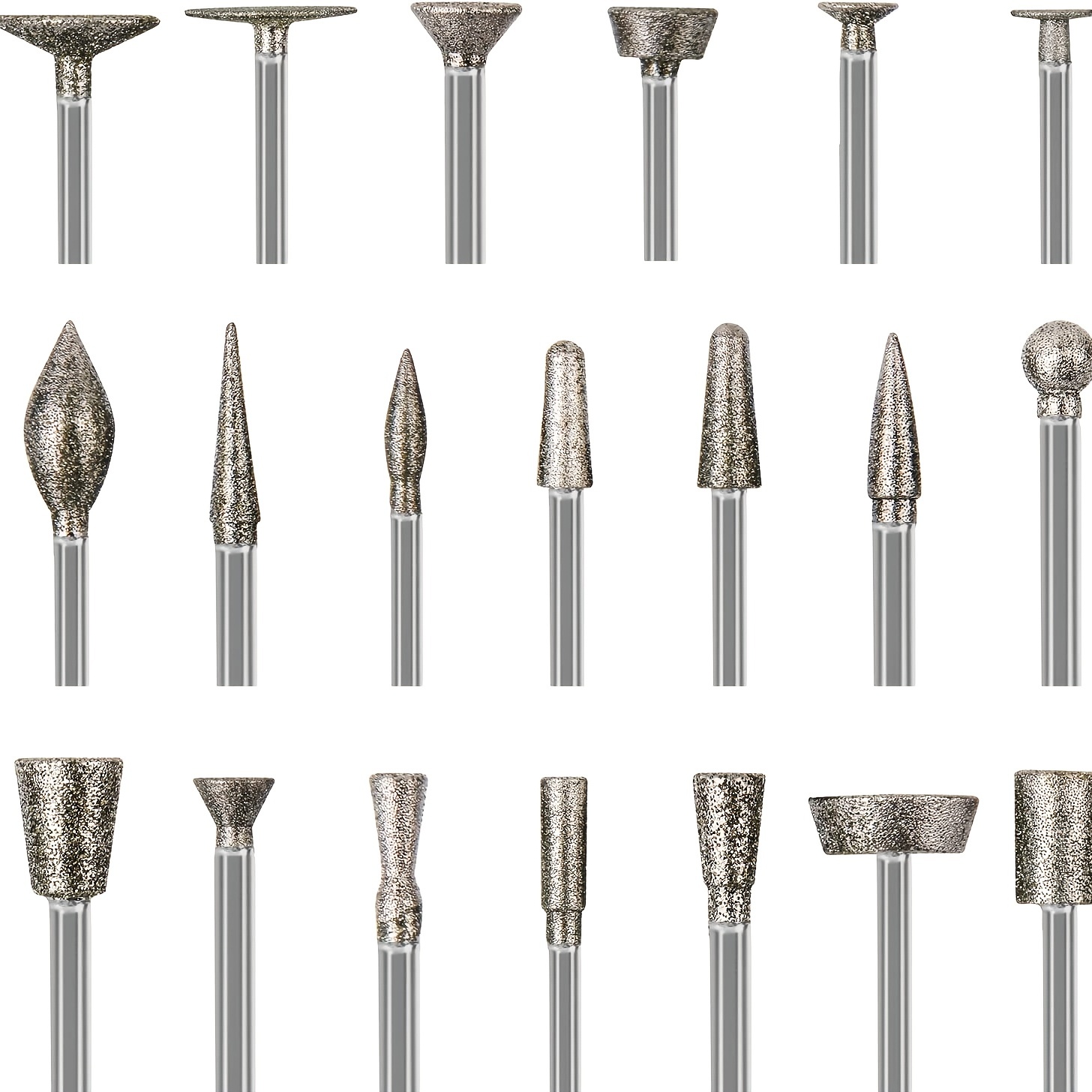 Rotary Burrs Drill Bits For Dremel Set 20 pcs Steel High Speed Wood Carving  Tool