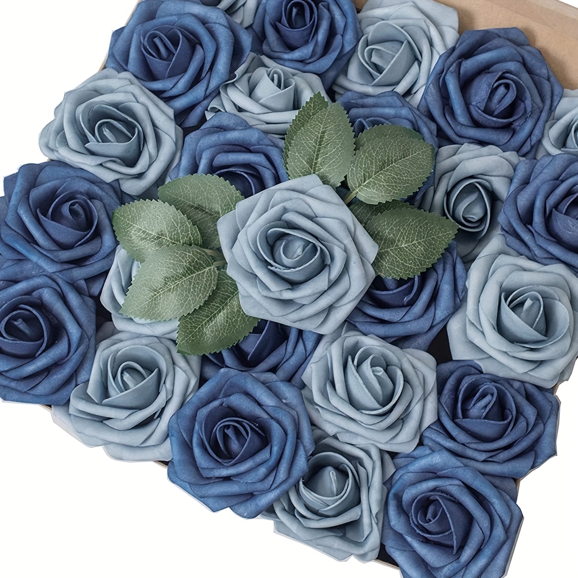 Rosas artificiales, 25 piezas de flores artificiales, flores
