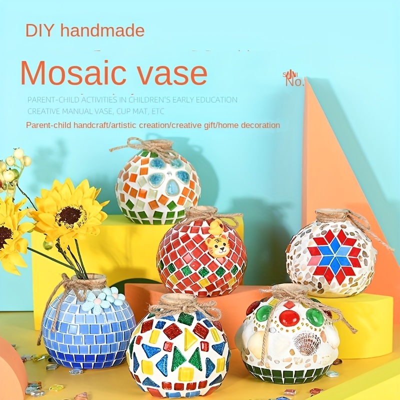 450Pcs 1cm Jewelry Making Mosaic Patches DIY Craft Candle Lamp Glass Vase  Glass Patches Glass Pieces