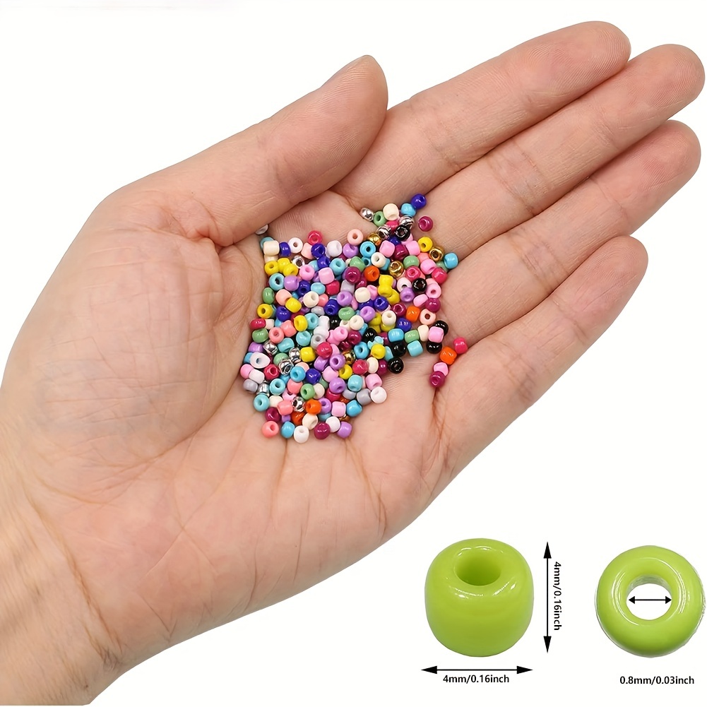 Glass Seed Beads Bulk Pony Opaque Beads Colorful Neon Beads - Temu