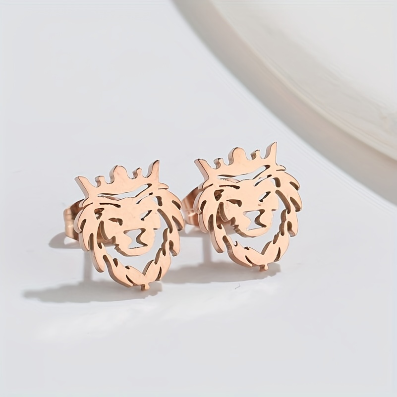 Lion deals earrings mens