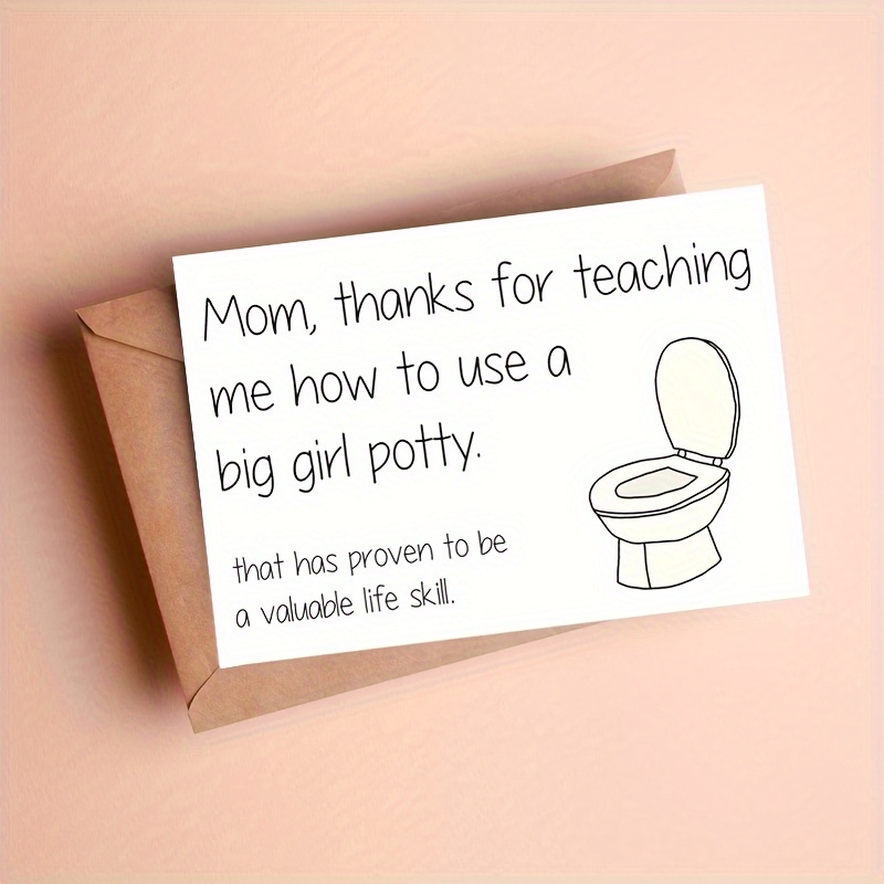 

1pc/2pcs Funny Mother's Day Card, Mothers Day Card, Greeting Card