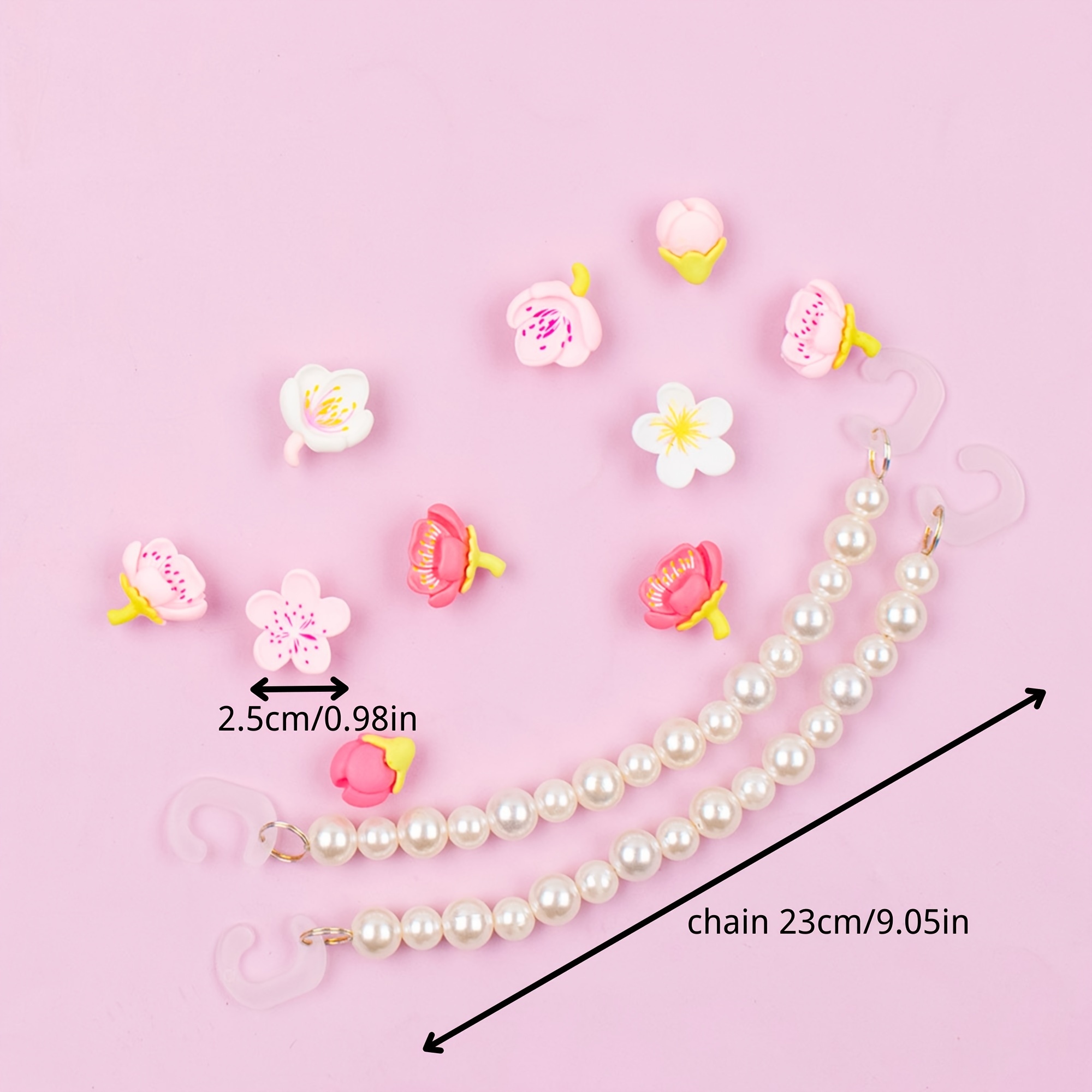 Cute Shoe for Crocs Charms Chain Accessories Women Kids Buttons