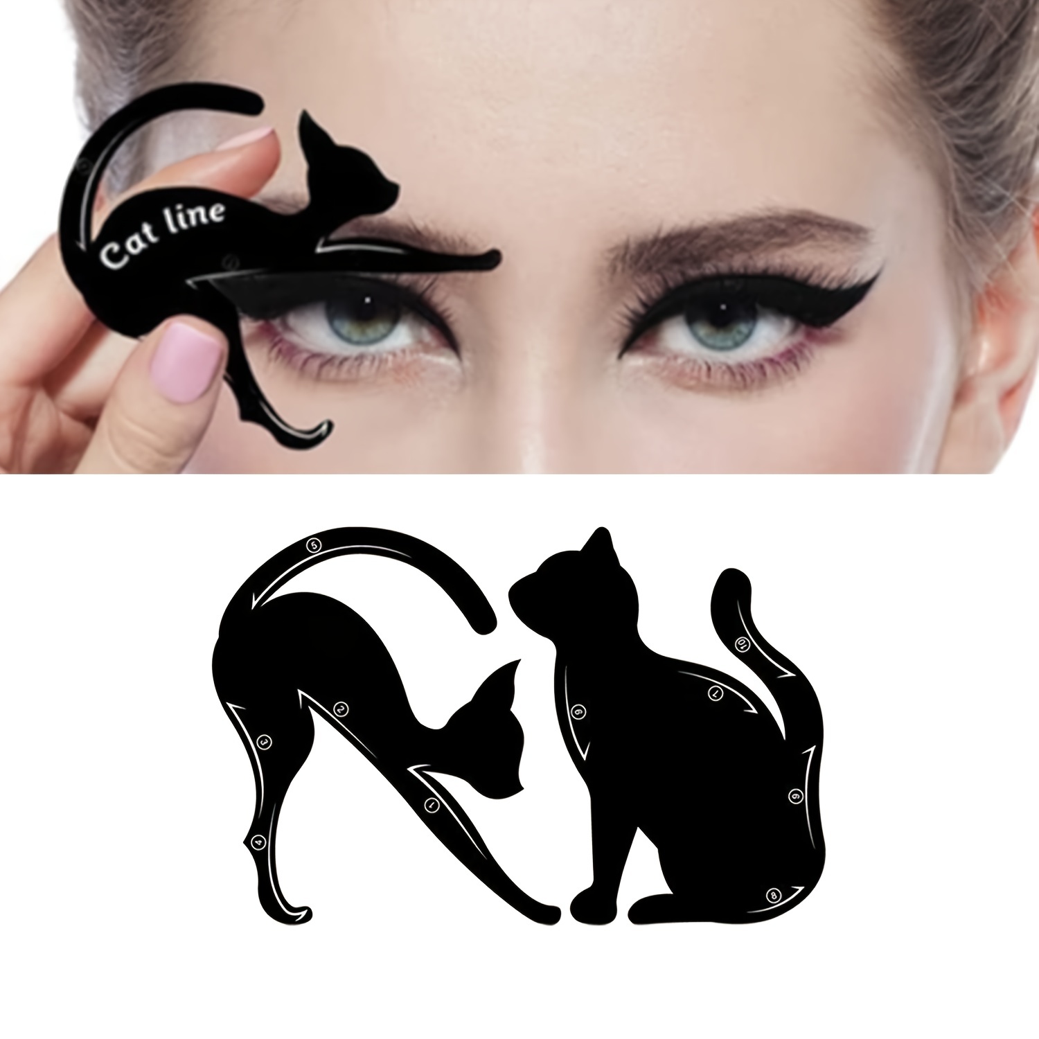 cat eye makeup stencil