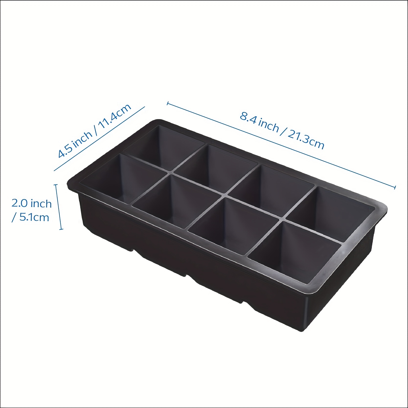 Large Silicone Ice Cube Tray Molds Big Cubes Food Grade - Temu