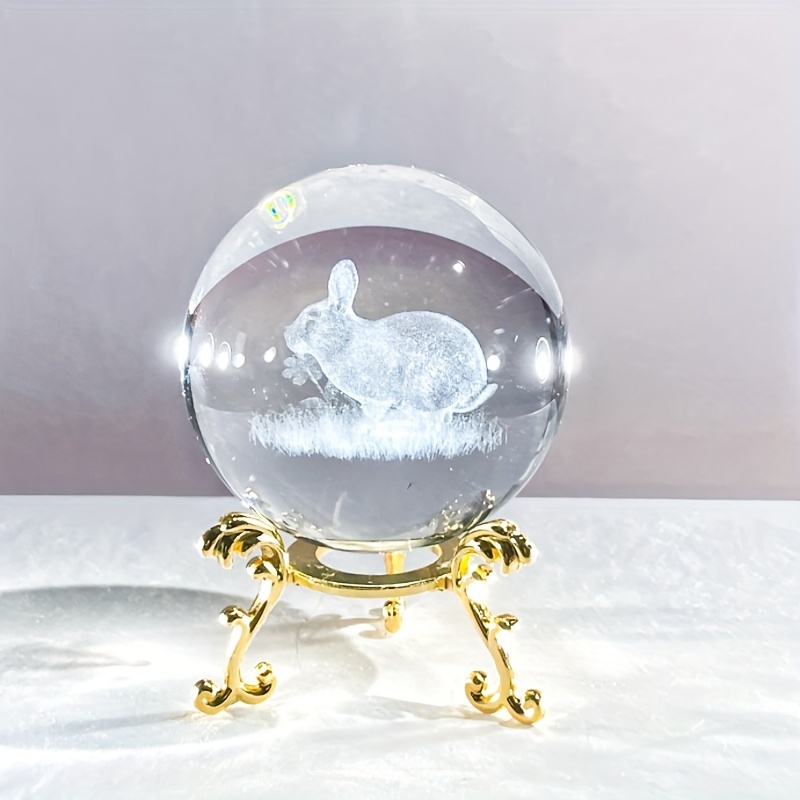 Star Ocean Animal Crystal Ball 3d Inner Carving Colorful - Temu